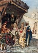 Arab or Arabic people and life. Orientalism oil paintings 596 unknow artist